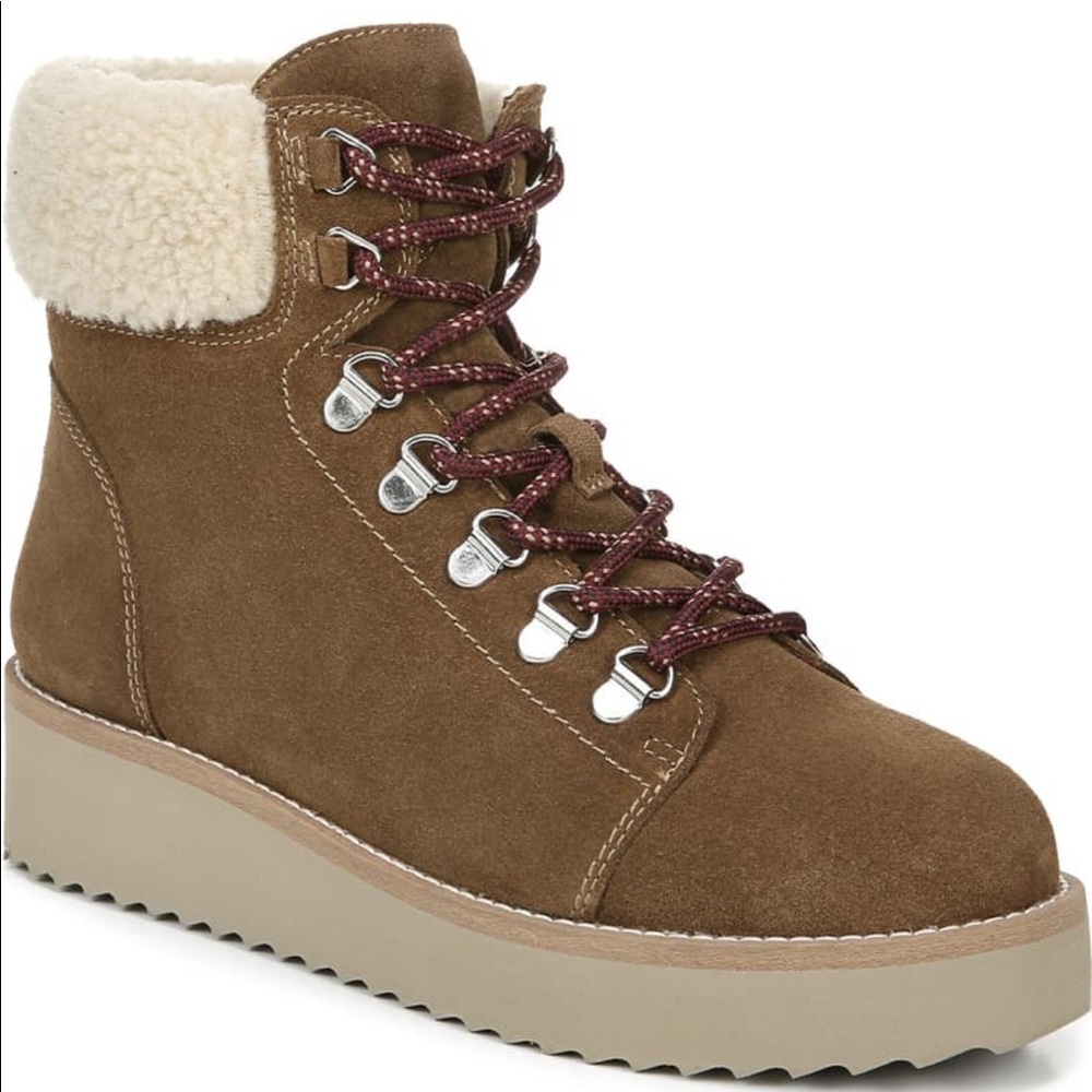 NEW Sam Edelman Faux Sherling Trim Hiking Boot